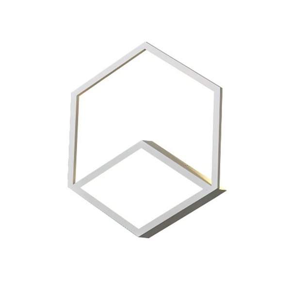 Aplique/plafón LED KUBICK S blanco 26W 3000K regulable 351x304mm