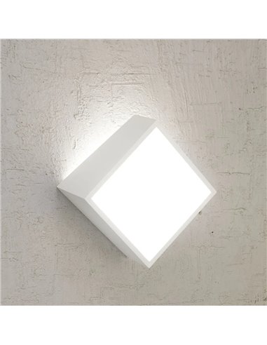 Aplique exterior cuadrado blanco mate MINI 2x5W G9 (no incl.) 160x160mm