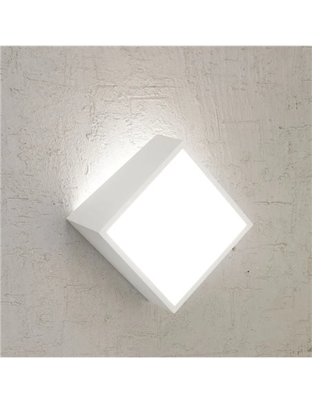 Aplique exterior cuadrado blanco mate MINI 2x5W G9 (no incl.) 160x160mm