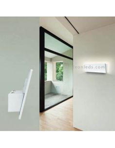 Aplique rectangular LED inclinado TOJA 8W 720Lm 3000K, 20x12cm 2