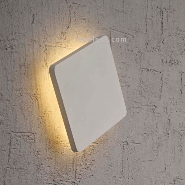 Luminária de parede LED quadrada Bora Bora Mantra prateada