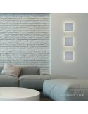Ambiente Aplique LED cuadrado de color plata