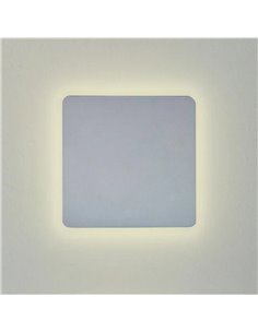 Applique murale LED carrée argentée Bora Bora Mantra 12W