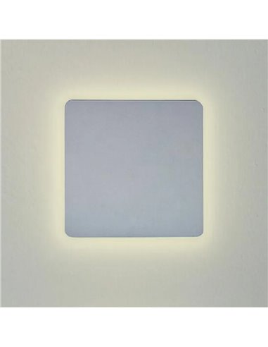 Applique murale LED carrée argentée Bora Bora Mantra 12W