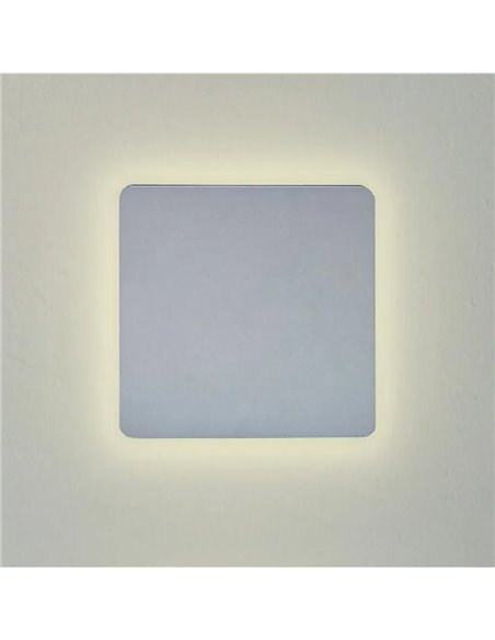 Bora Bora Mantra 12W Prata Quadrado LED Wall Light