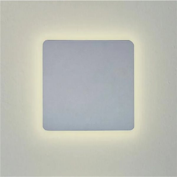 Applique murale LED carrée argentée Bora Bora Mantra 12W