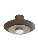 Ventilador plafón moderno LED KIOTO café níquel cepillado Ø500mm 33W 3000lm CCT regulable DC silencioso