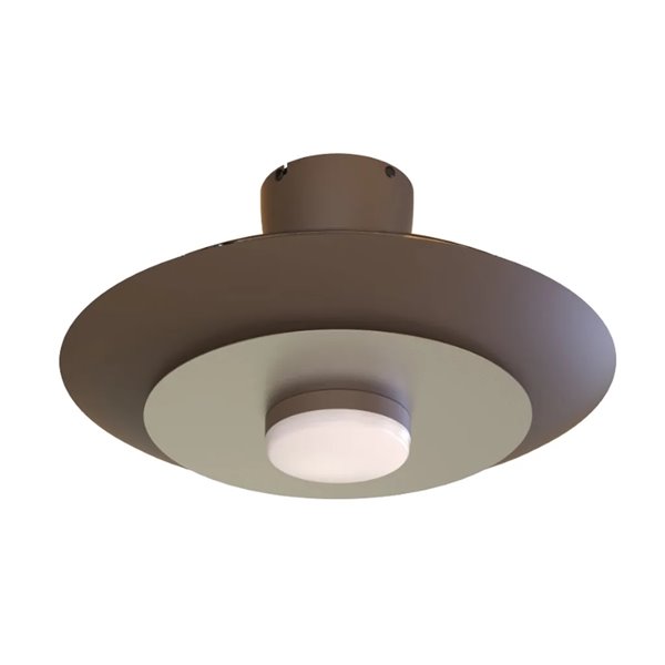 Ventilador plafón moderno LED KIOTO café níquel cepillado Ø500mm 33W 3000lm CCT regulable DC silencioso