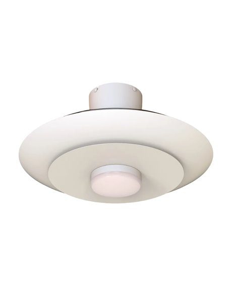 Ventilador tipo plafón moderno LED KIOTO blanco Ø500mm 33W 3000lm CCT regulable motor DC silencioso