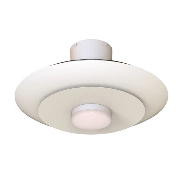Ventoinha teto LED moderno KIOTO branco Ø500mm 33W 3000lm CCT dimerizável silencioso com motor DC