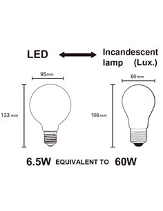 Ampoule LED Bombilla G95 E27 7W 4000K 740lm Ø95mm Opale 2