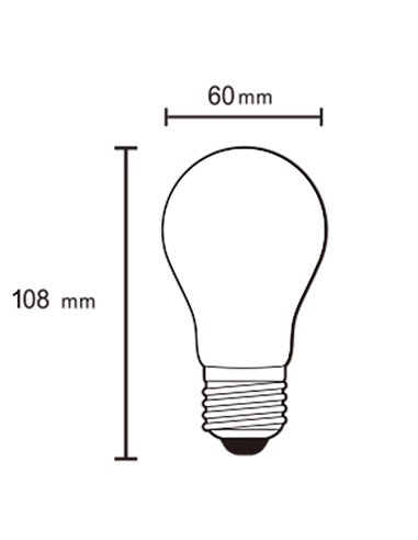 Lâmpada LED E27 A60 12W 2700K 1440lm Regulável Ø60mm