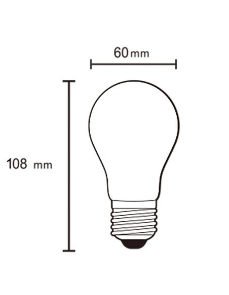 Ampoule LED E27 A60 12W 2700K 1440lm Dimmable Ø60mm