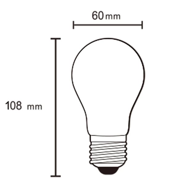 Ampoule LED E27 A60 12W 2700K 1440lm Dimmable Ø60mm