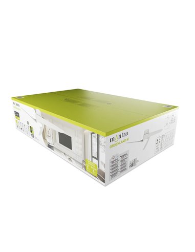 Ventoinha LED GROENLAND M, branco, Ø122cm, DC 24W, 1700lm, CCT 2700K-5000K, com controle remoto/aplicativo