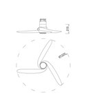 Ventilador LED GROENLAND M blanco Ø122cm DC 24W 1700lm CCT 2700K-5000K con mando/APP