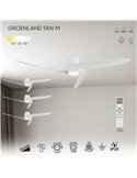 Ventilador LED GROENLAND M blanco Ø122cm DC 24W 1700lm CCT 2700K-5000K con mando/APP