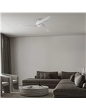 Ventilador LED GROENLAND M blanco Ø122cm DC 24W 1700lm CCT 2700K-5000K con mando/APP