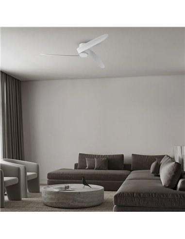 Ventilador LED GROENLAND M blanco Ø122cm DC 24W 1700lm CCT 2700K-5000K con mando/APP