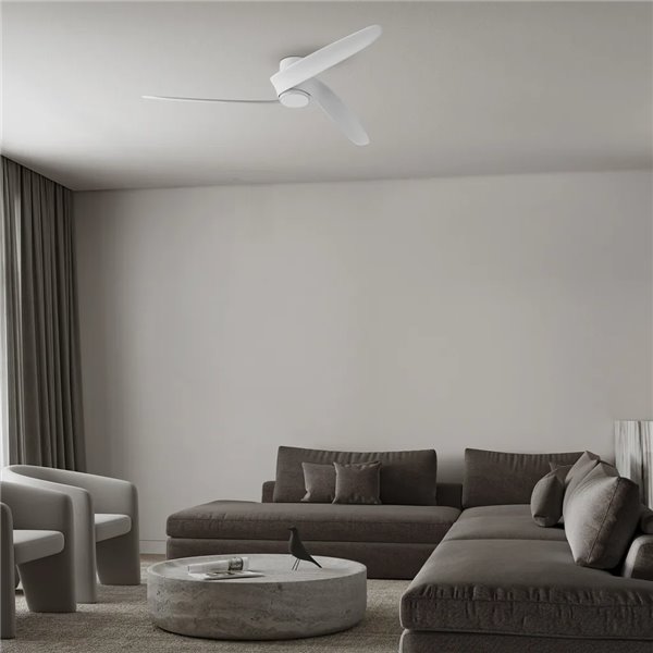 Ventilador LED GROENLAND M blanco Ø122cm DC 24W 1700lm CCT 2700K-5000K con mando/APP
