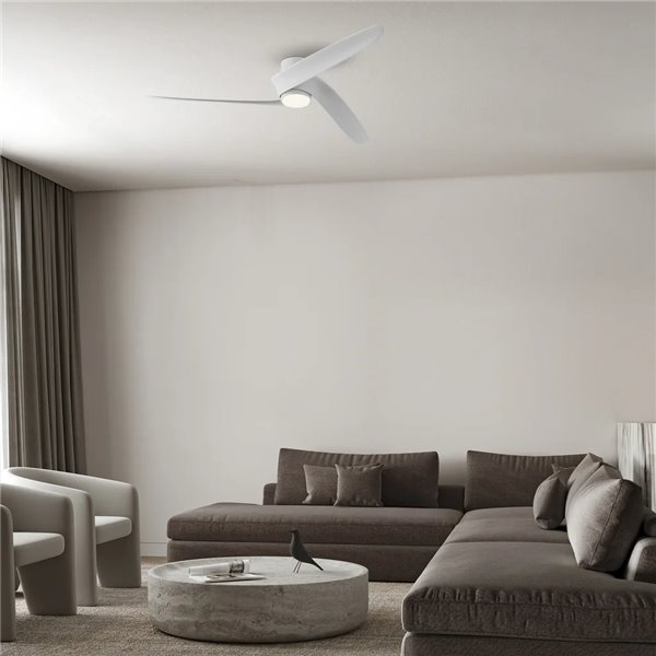 Ventilador LED GROENLAND M blanco Ø122cm DC 24W 1700lm CCT 2700K-5000K con mando/APP