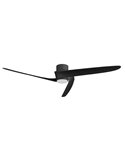 Ventilador LED GROENLAND M negro Ø122cm DC 24W 1700lm CCT 2700K-5000K con mando/APP
