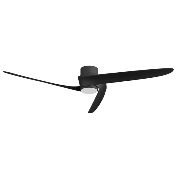 Ventilador LED GROENLAND M negro Ø122cm DC 24W 1700lm CCT 2700K-5000K con mando/APP