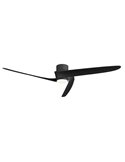 Ventilador LED GROENLAND M negro Ø122cm DC 24W 1700lm CCT 2700K-5000K con mando/APP