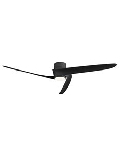 Ventilador LED GROENLAND M negro Ø122cm DC 24W 1700lm CCT 2700K-5000K con mando/APP