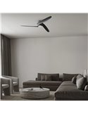 Ventilador LED GROENLAND M negro Ø122cm DC 24W 1700lm CCT 2700K-5000K con mando/APP
