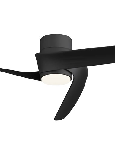 Ventilador LED GROENLAND M negro Ø122cm DC 24W 1700lm CCT 2700K-5000K con mando/APP