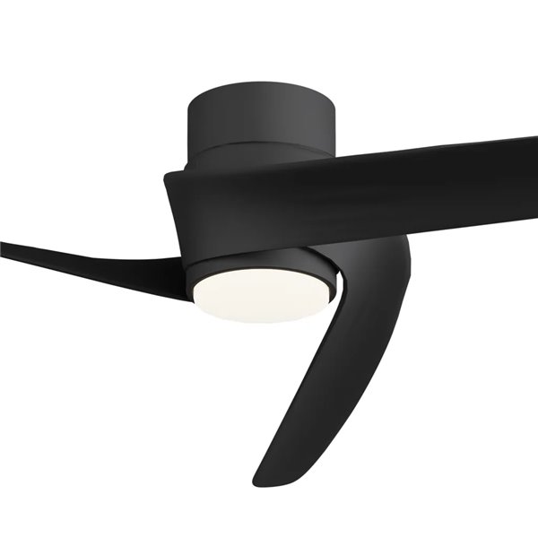 Ventoinha LED GROENLAND M, Preto, Ø122cm, DC 24W, 1700lm, CCT 2700K-5000K, com Controle Remoto/Aplicativo