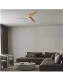 Ventilador LED GROENLAND M blanco/madera Ø122cm DC 24W 1700lm CCT 2700K-5000K con mando/APP