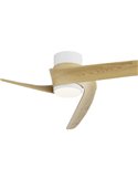 Ventilador LED GROENLAND M blanco/madera Ø122cm DC 24W 1700lm CCT 2700K-5000K con mando/APP