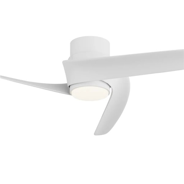 Ventoinha LED GROENLAND S, branco, Ø102cm, DC 24W, 1700lm, CCT 2700K-5000K, com controle remoto e aplicativo.