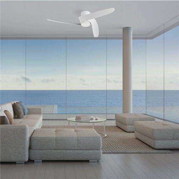 Ventilador LED GROENLAND S blanco Ø102cm DC 24W 1700lm CCT 2700K-5000K con Mando y APP