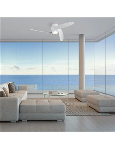Ventilador LED GROENLAND S blanco Ø102cm DC 24W 1700lm CCT 2700K-5000K con Mando y APP 2