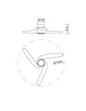 Ventilador LED GROENLAND S blanco Madera Ø102cm DC 24W 1700lm CCT 2700K-5000K con Mando y APP