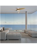 Ventilador LED GROENLAND S blanco Madera Ø102cm DC 24W 1700lm CCT 2700K-5000K con Mando y APP