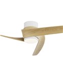 Ventilador LED GROENLAND S blanco Madera Ø102cm DC 24W 1700lm CCT 2700K-5000K con Mando y APP