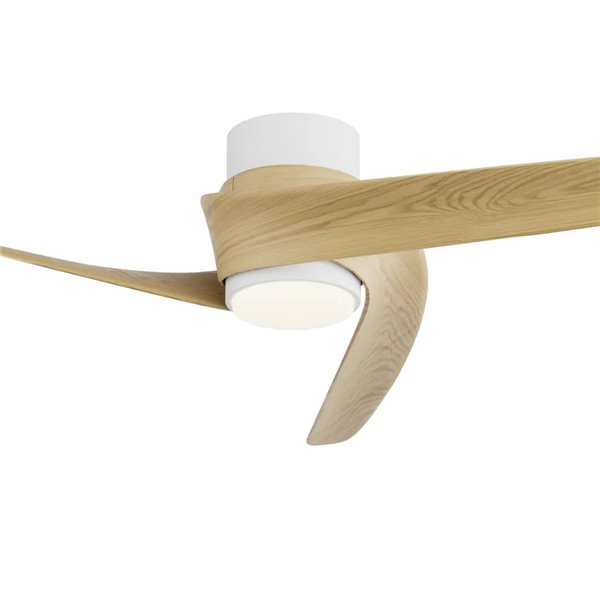 Ventilador LED GROENLAND S blanco Madera Ø102cm DC 24W 1700lm CCT 2700K-5000K con Mando y APP