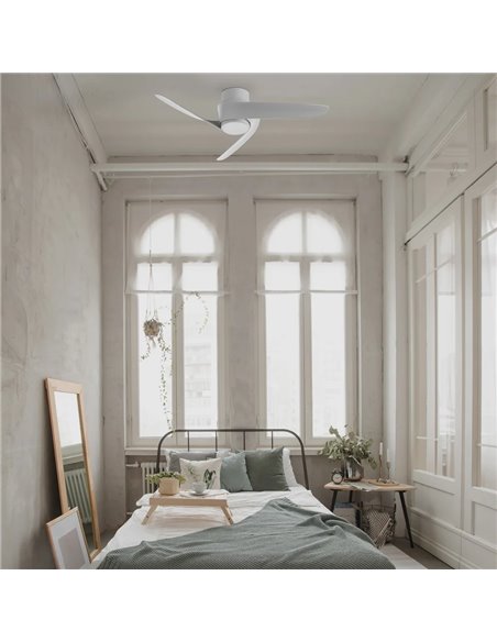 Ventilador LED GROENLAND XS blanco Ø79,5cm DC 24W 1700lm CCT 2700K-5000K con Mando