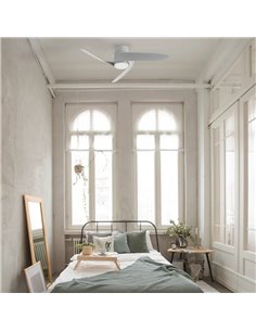 Ventilateur LED GROENLAND XS, blanc, Ø 79,5 cm, 24 W CC, 1 700 lm, température de couleur 2 700 K-5 000 K, avec télécommande 2