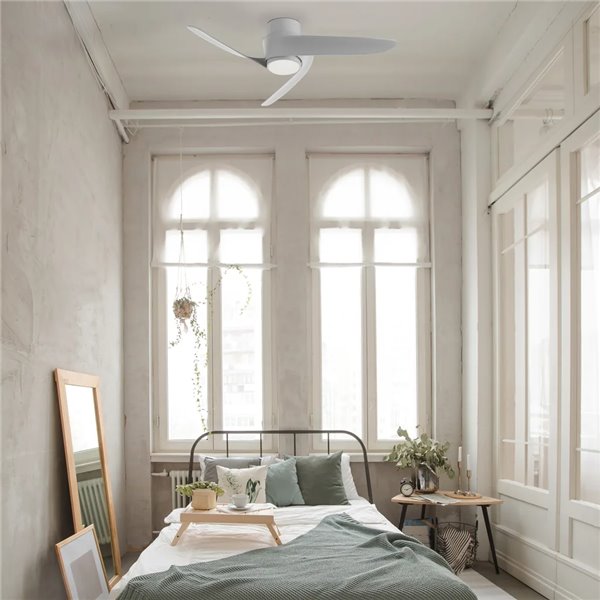 Ventilador LED GROENLAND XS blanco Ø79,5cm DC 24W 1700lm CCT 2700K-5000K con Mando