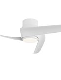 Ventilateur LED GROENLAND XS, blanc, Ø 79,5 cm, 24 W CC, 1 700 lm, température de couleur 2 700 K-5 000 K, avec télécommande