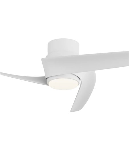Ventilateur LED GROENLAND XS, blanc, Ø 79,5 cm, 24 W CC, 1 700 lm, température de couleur 2 700 K-5 000 K, avec télécommande