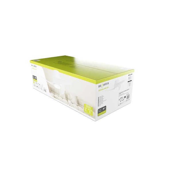 Ventilateur LED GROENLAND XS, blanc, Ø 79,5 cm, 24 W CC, 1 700 lm, température de couleur 2 700 K-5 000 K, avec télécommande