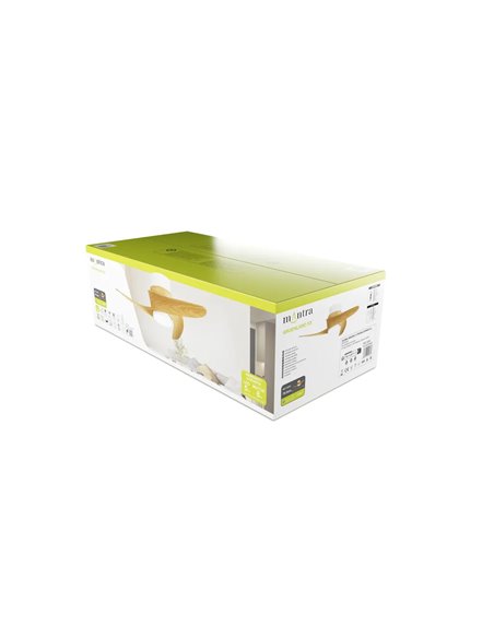Ventilador LED GROENLAND XS blanco madera Ø79,5cm DC 24W 1700lm CCT 2700K-5000K con Mando