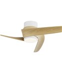 Ventilador LED GROENLAND XS blanco madera Ø79,5cm DC 24W 1700lm CCT 2700K-5000K con Mando