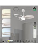Ventilador de techo LED INFINITY FAN blanco Ø92,5cm DC 20W 2520lm CCT 3000K-5000K regulable